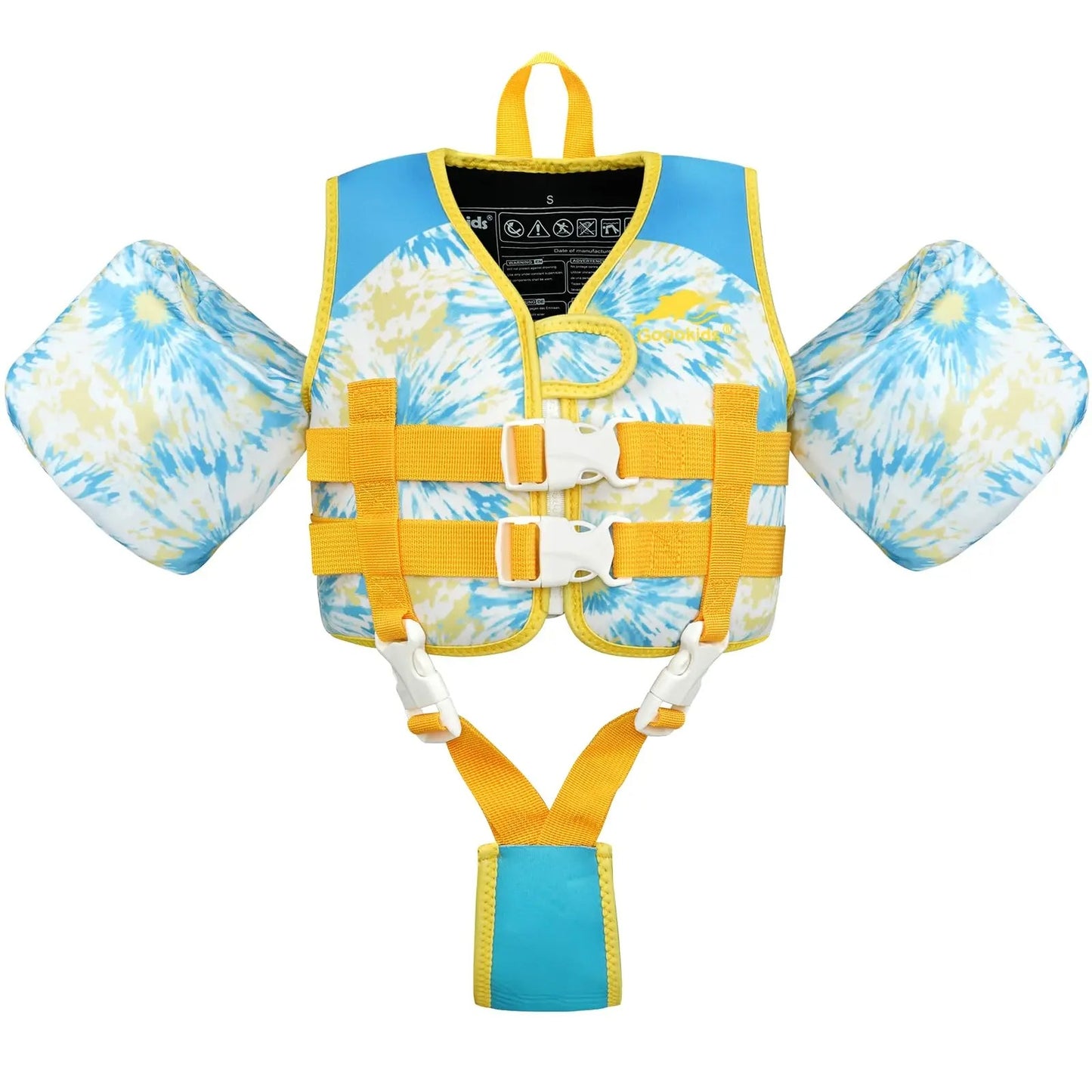 gilet-de-sauvetage-enfant-multi-securites-bleu-ciel-et-jaune