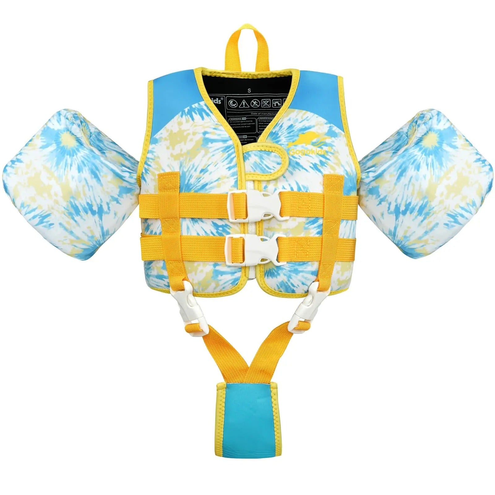 gilet-de-sauvetage-enfant-multi-securites-bleu-ciel-et-jaune