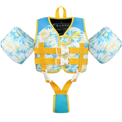 gilet-de-sauvetage-enfant-multi-securites-bleu-ciel-et-jaune