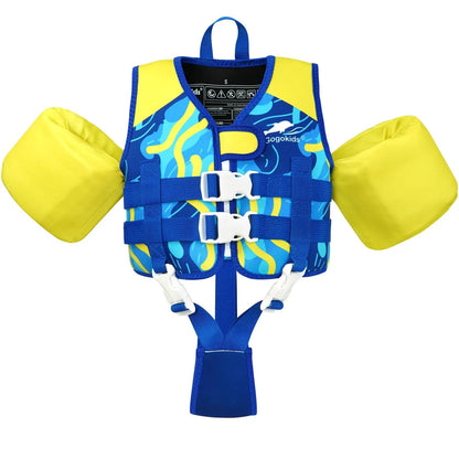 gilet-de-sauvetage-enfant-multi-securites-bleu-fonce-et-jaune