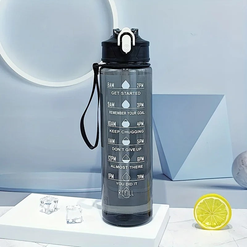 gourde-pour-le-sport-echelle-de-temps-noir