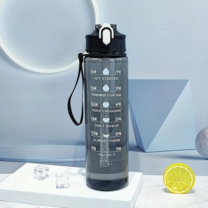 gourde-pour-le-sport-echelle-de-temps-noir