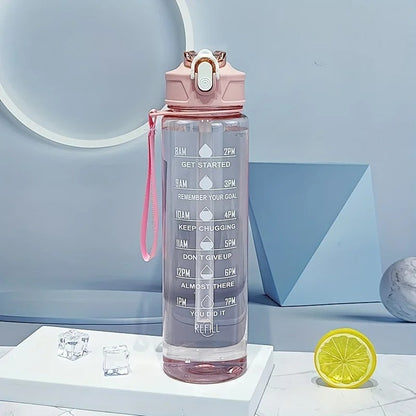 gourde-pour-le-sport-echelle-de-temps-rose